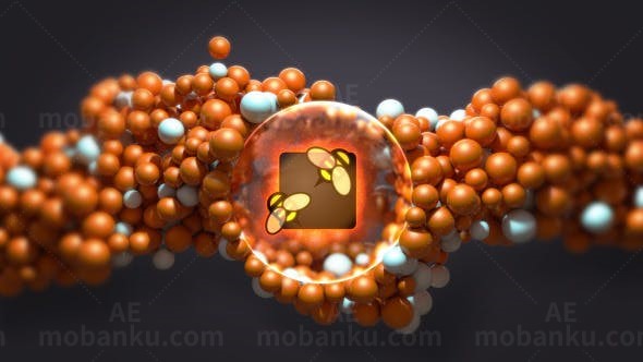 球形动画标志展示AE模板