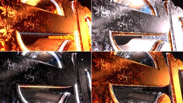 花纹理三维LOGO演绎展示AE模板