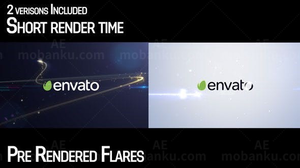 优雅的条纹LOGO演绎展示AE模板