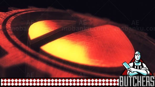 三维齿轮标志展示AE模板