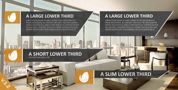 简洁字幕条工程AE模板