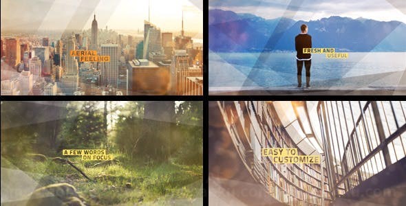 空中视觉电视包装片头AE模板