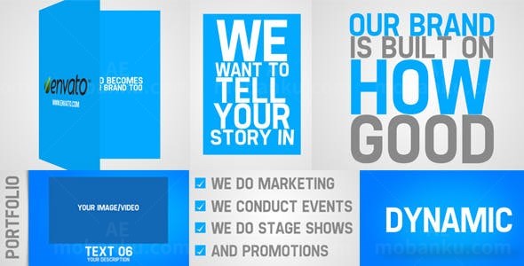 商业推广文字演绎AE模板