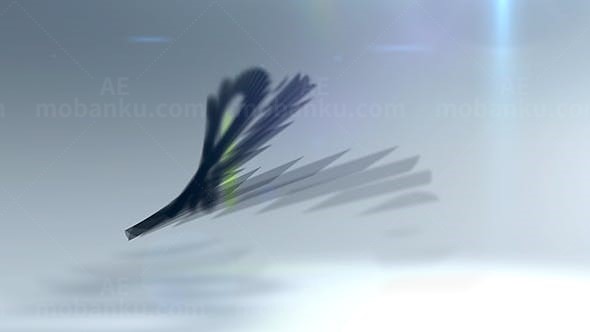 光滑波纹形LOGO标志展示AE模板