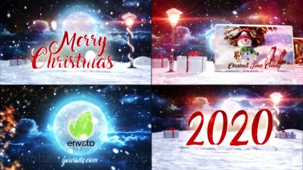 魔法圣诞节节日视频AE模版