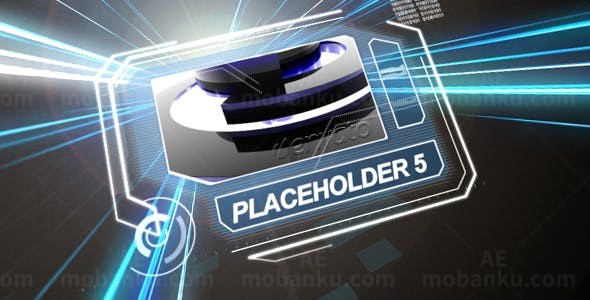 动感高能光线展示AE模板