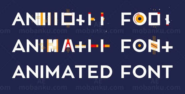 文字动画字体AE模板