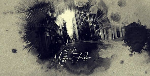 水墨文字标题动画AE模版