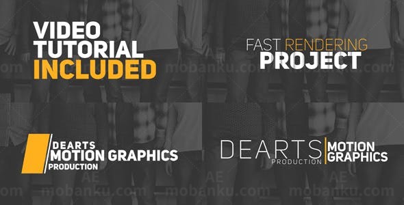 优雅的文字标题AE模板