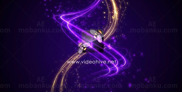 粒子盘旋LOGO标志展示AE模板