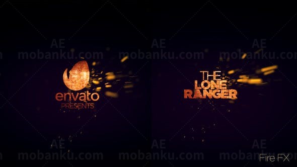 火花电影标志展示AE模板