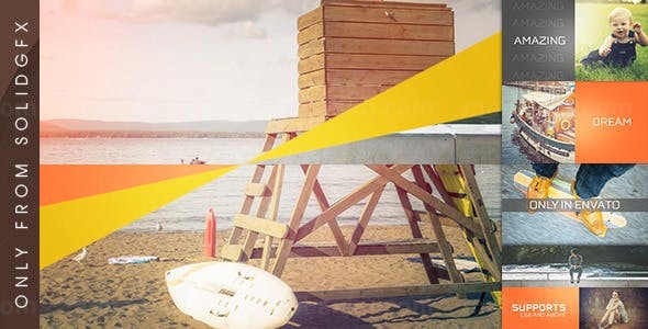 简洁幻灯片AE模板