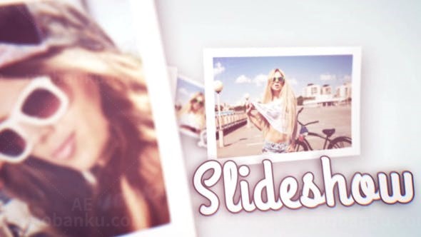 简洁三维相册幻灯片AE模板