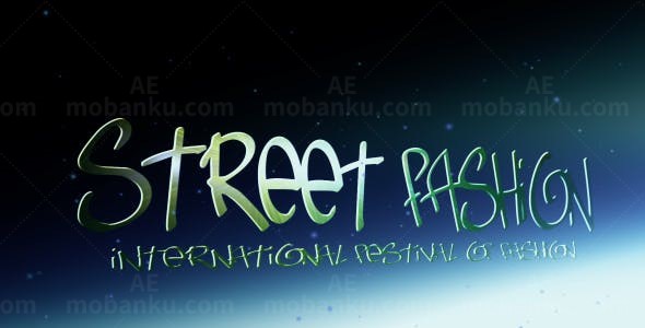 创意下降文字标题动画AE模板