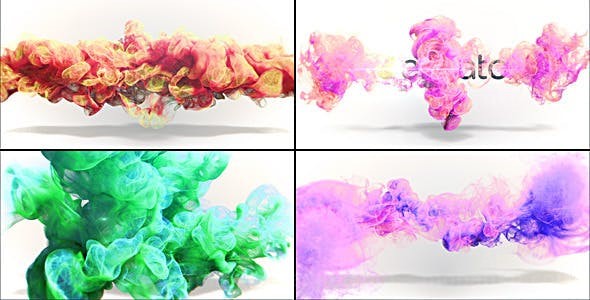 流体LOGO标志展示AE模板