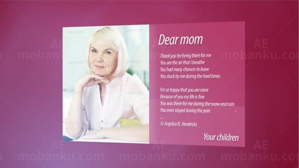 妇女节人物介绍AE模板