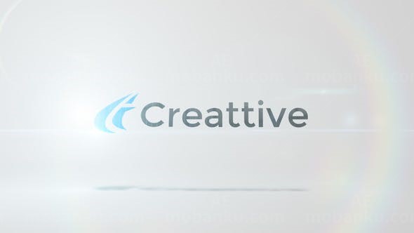 简洁翻转LOGO标志展示AE模板