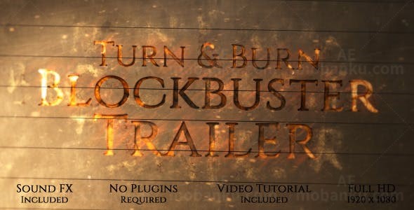 史诗电影预告片头AE模板