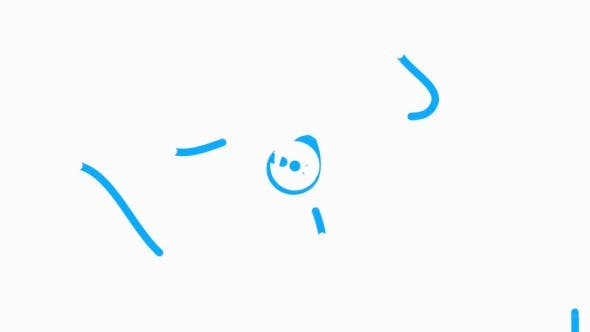 简洁螺旋线条标志演绎AE模板