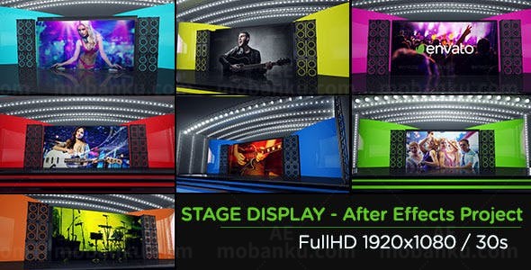 动感舞台展示AE模板