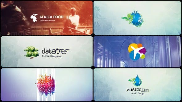 迷你玻璃LOGO演绎AE模板