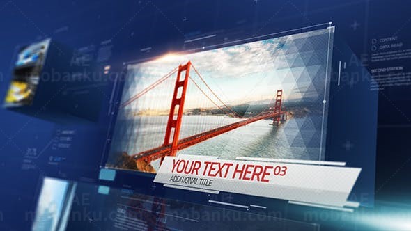 立方体图片幻灯片AE模板