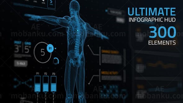 科技信息图表AE模板