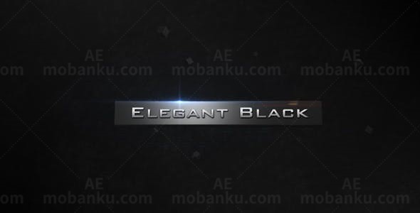 优雅黑色背景图片视频展示AE模板