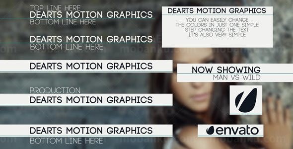 简洁字幕标题AE模板