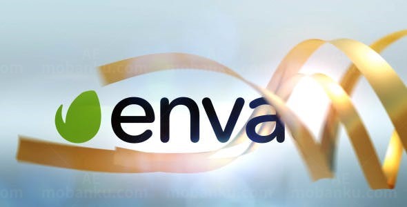 丝带运动LOGO标志展示AE模板