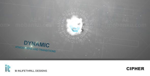 多层环形文字围绕旋转揭示标志AE模板