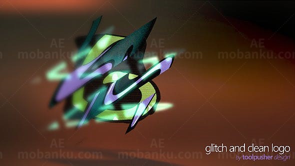 故障抖动LOGO演绎AE模板