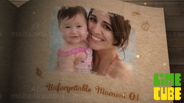 舒适的壁炉相册AE模板