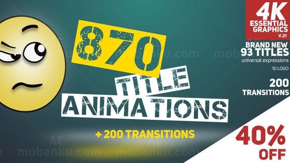 文字标题动画AE模板