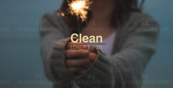 简洁字幕条AE模板