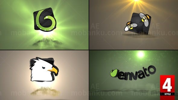 三维重力标志AE模板