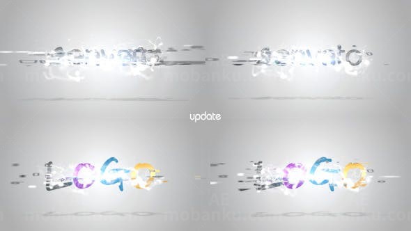 简洁快速条纹形成标志AE模板