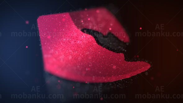 闪光粒子时尚标志AE模板