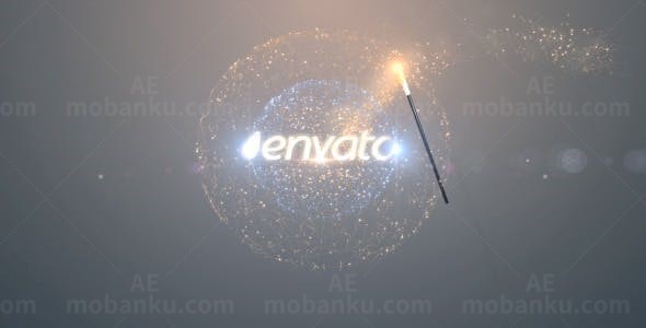 魔法粒子标志展示AE模板