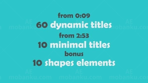 46个动态文字特效动画包AE模板