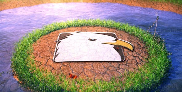 湖面标志展示AE模板