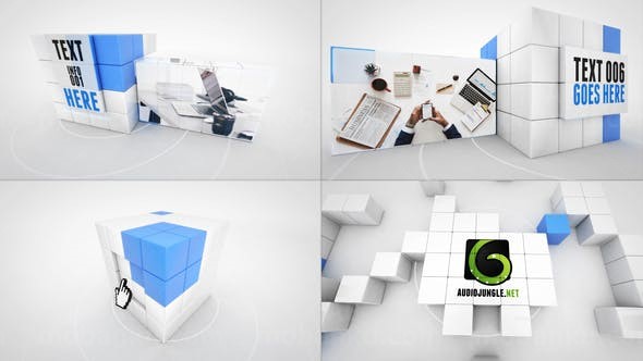 立方体切换商业AE模板