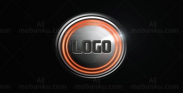 高速旋转动画标志AE模板