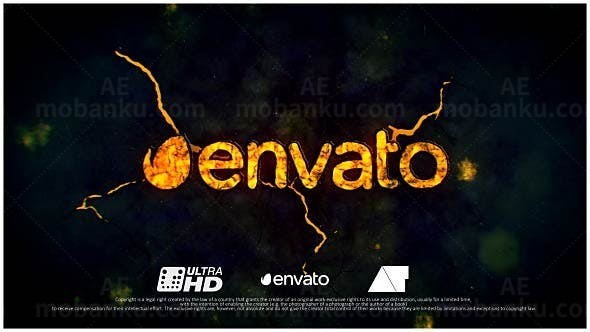 爆裂特效标志AE模板