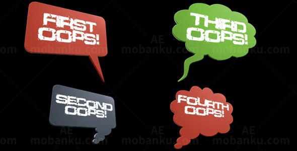 3D气泡弹出动画AE模板