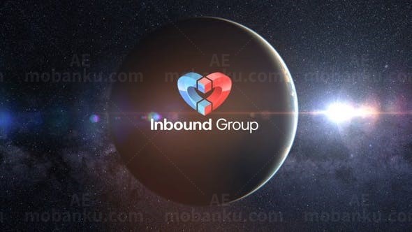 史诗地球标志片头AE模板