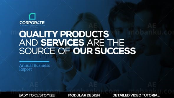 企业财务报告展示AE模板