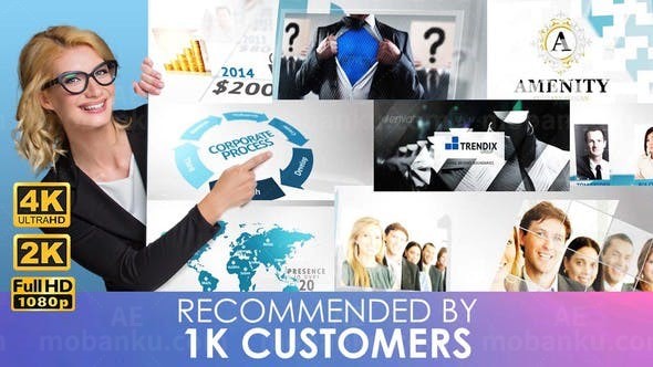 商务类企业时间表展示AE模板