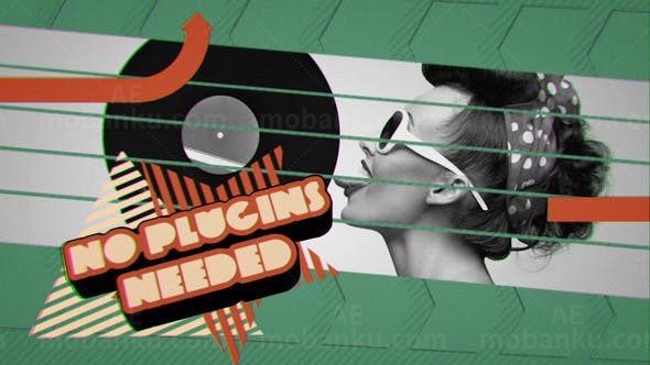 复古片头AE模板