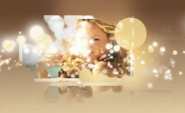 星光粒子切换效果婚礼相册展示AE模板